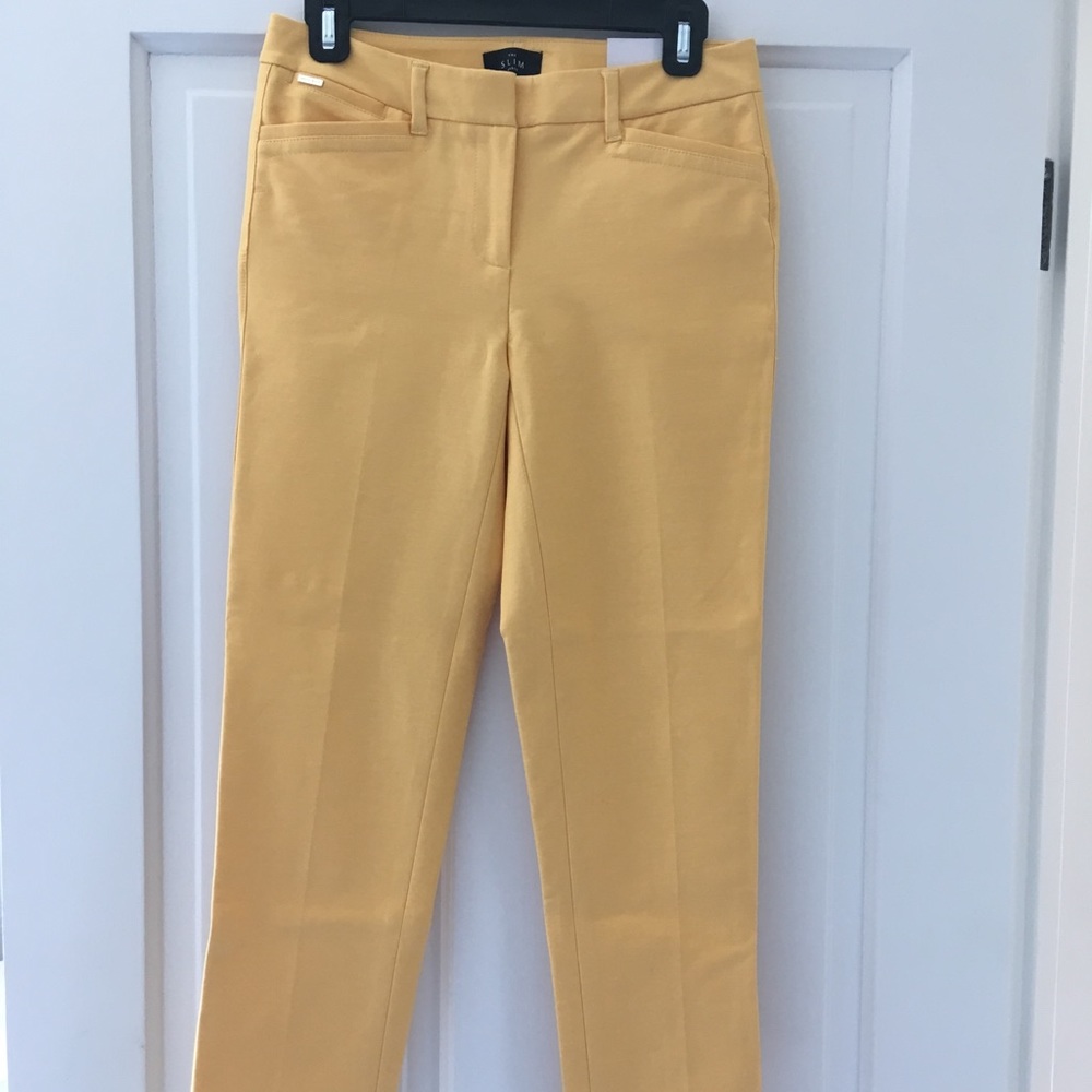WHBM Yellow Ankle Pants